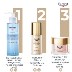 EUCERIN Hyaluron-Filler+Elasticity Bőrtömörséget Regeneráló Nappali Arckrém Rose SPF30 öko-utántöltő 50 ml
