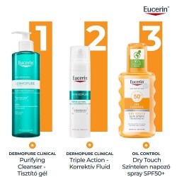 EUCERIN Sun Oil Control Dry Touch Színtelen Napozó Spray SPF50 (200 ml)