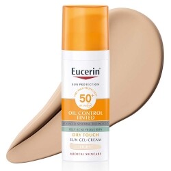 EUCERIN Sun Oil Control színezett napozó krém-gél arcra light SPF50+ light (50 ml)