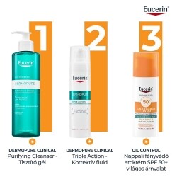 EUCERIN Sun Oil Control színezett napozó krém-gél arcra light SPF50+ light (50 ml)